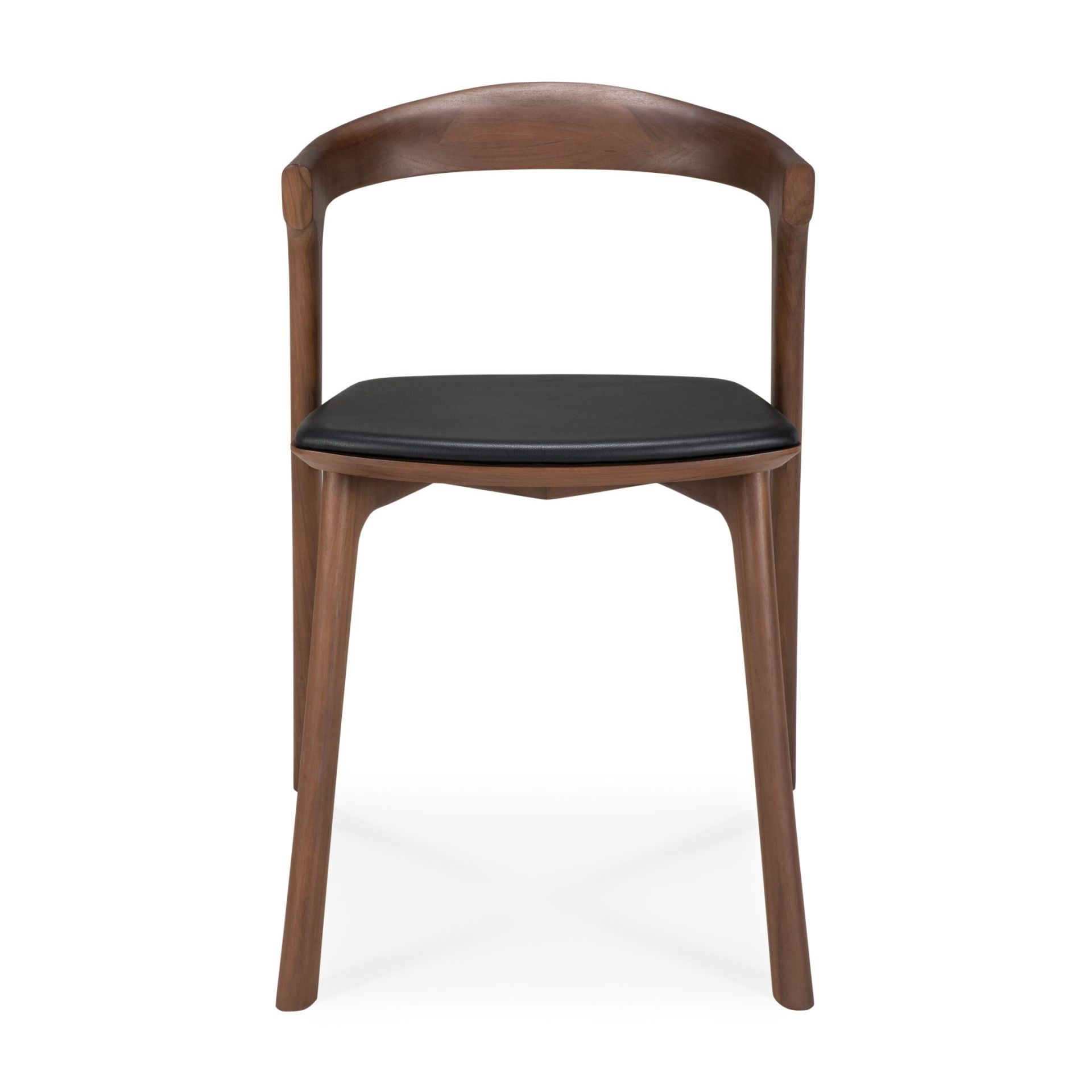 Bok Stuhl lackiertes Teak - schwarzes Leder Ethnicraft