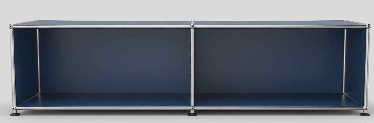 USM Haller Lowboard B 150 cm Offen Stahlblau