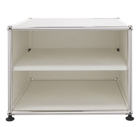 USM Haller Beistellmöbel mit Zwischentablar - weiß