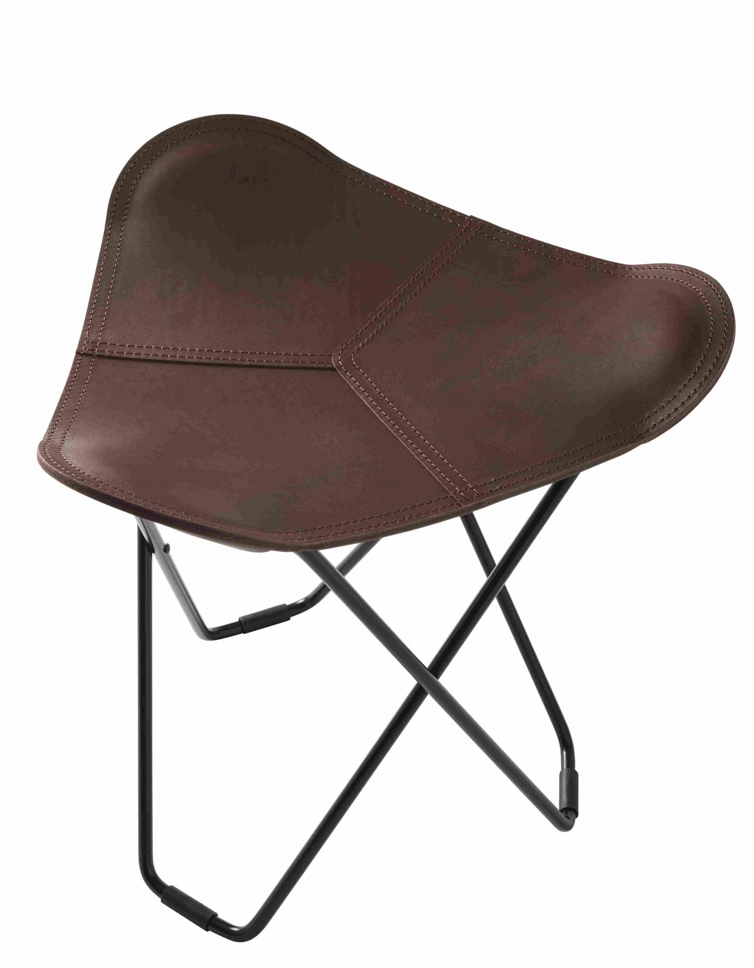 Pampa Flying Goose Hocker Cuero Schwarz - Leder Schokolade