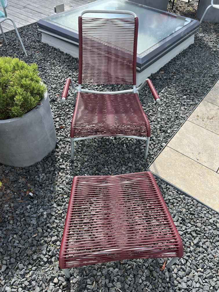 Altofer Lounge Sessel + Hocker Kombination Outdoor Embru AUSSTELLUNGSSTÜCK