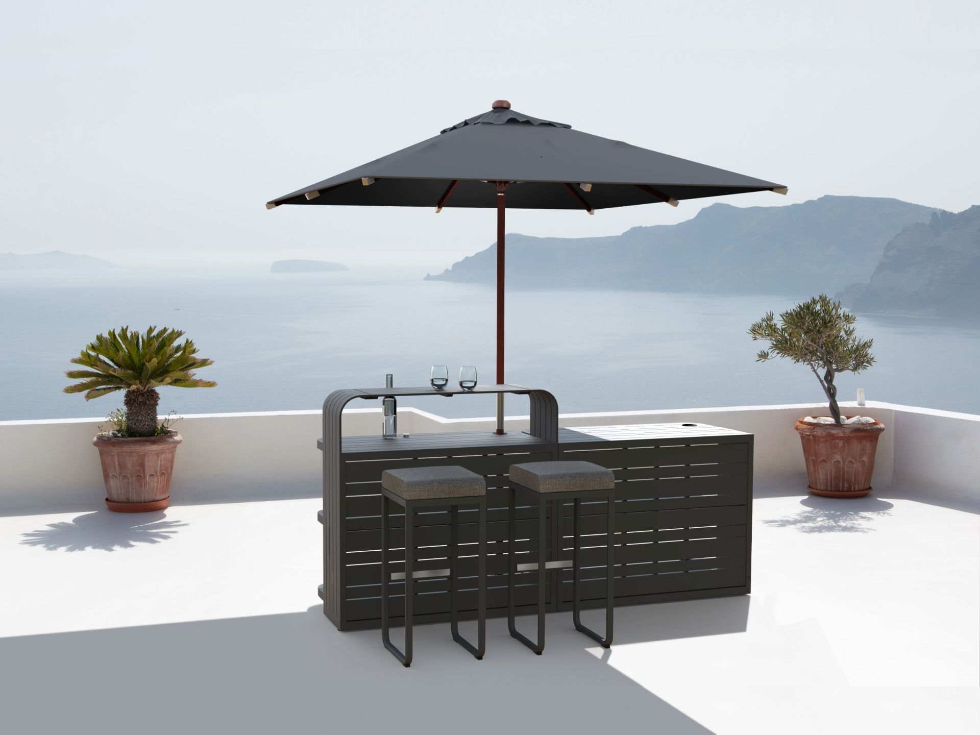 Air Sonnenschirm Anthrazit Moree