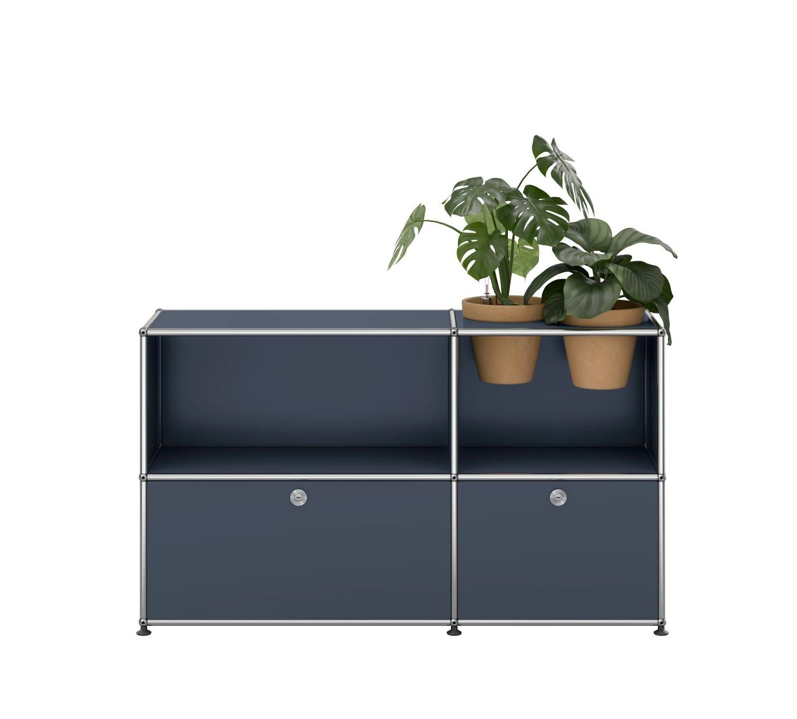 USM Haller Sideboard mit Klapptüren und Pflanzeneinsatz Anthrazitgrau - QUICK SHIP