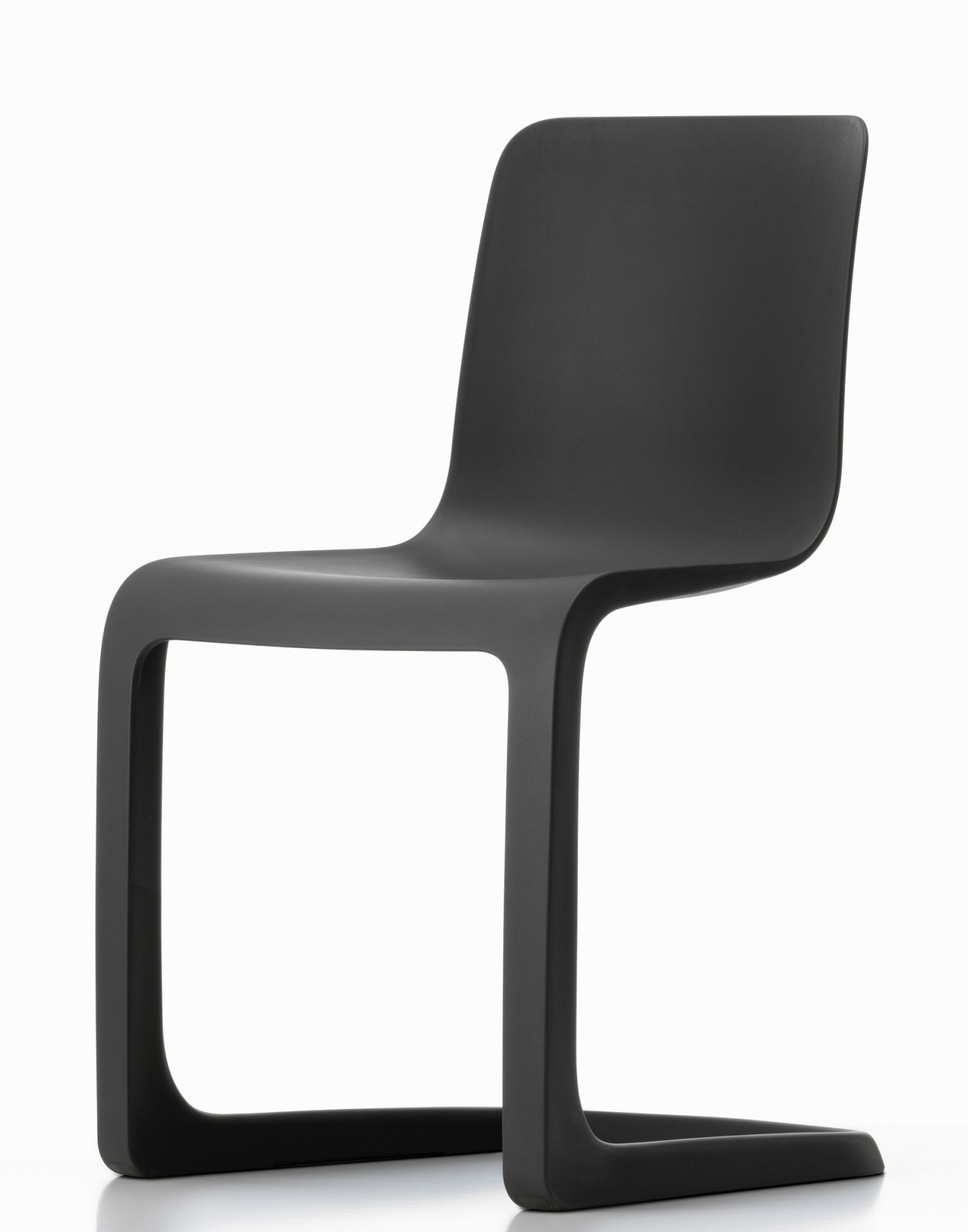 Schwarzer Evo-C Chair Stuhl von Vitra, ein moderner Freischwinger für Esszimmer und Büro.