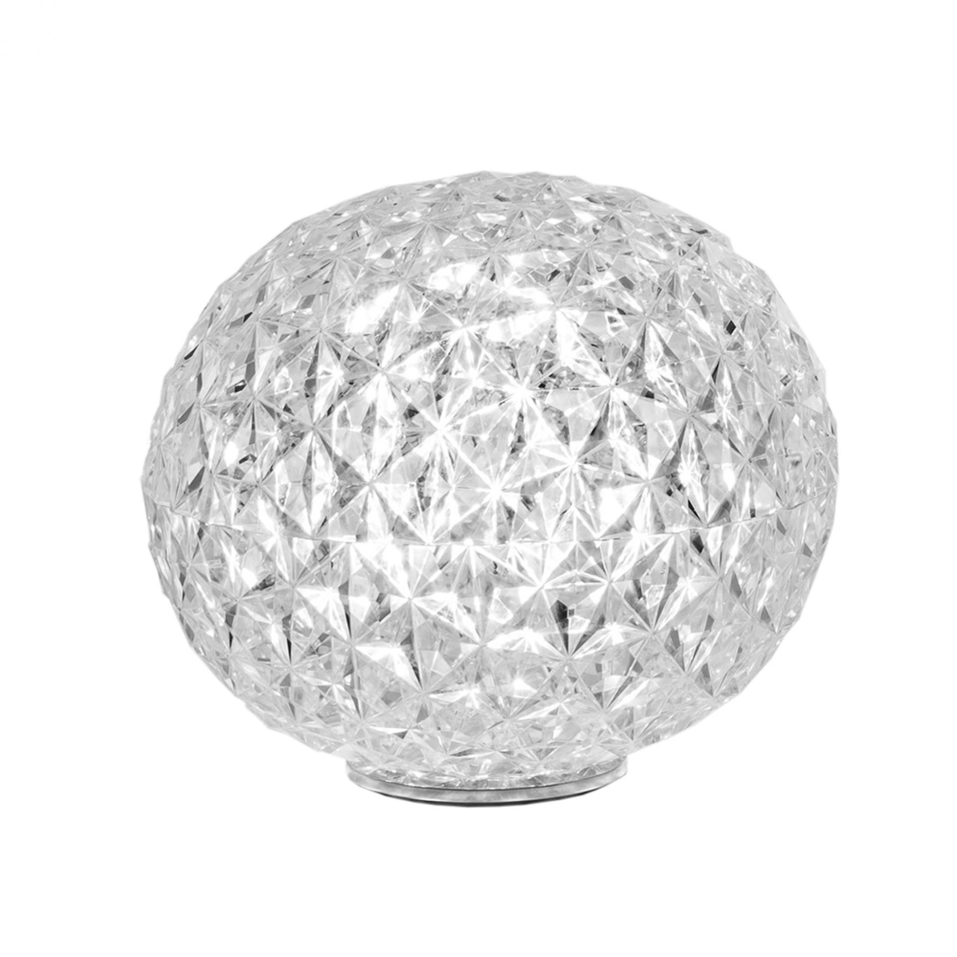 Planet Tischleuchte von Kartell, 28 cm, transparente Designleuchte in Kugelform.
