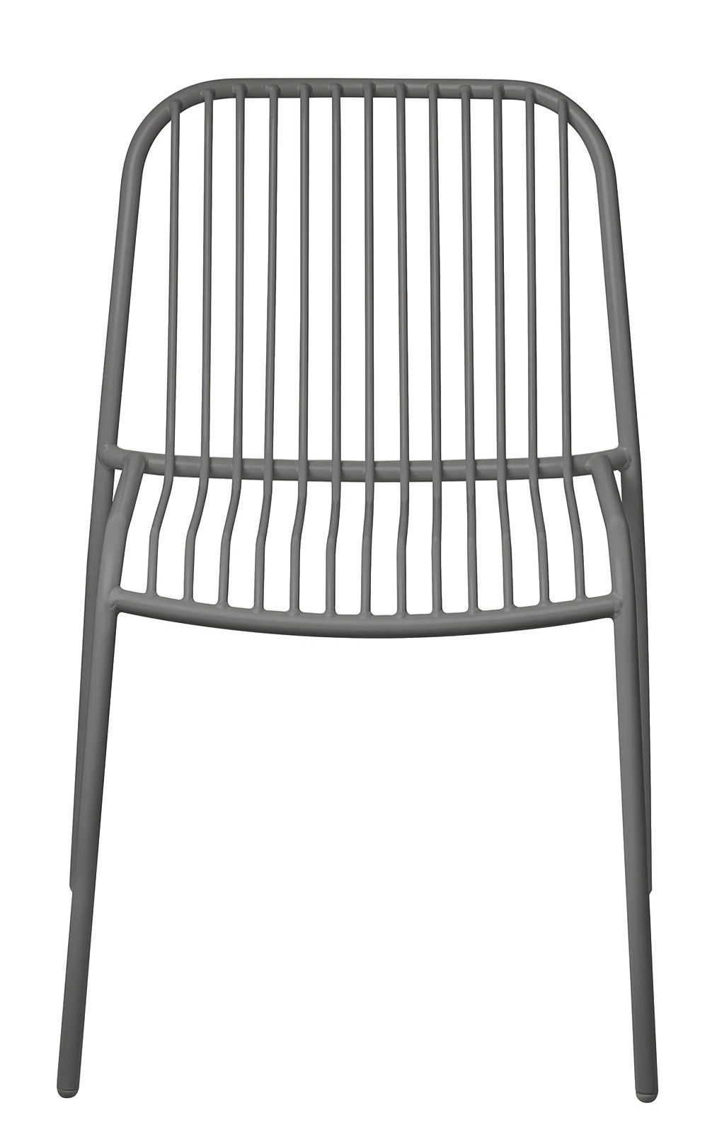 Blomus Yua Wire Chair Stuhl Outdoor, grauer Metallstuhl mit minimalistischem Design für Garten und Terrasse.