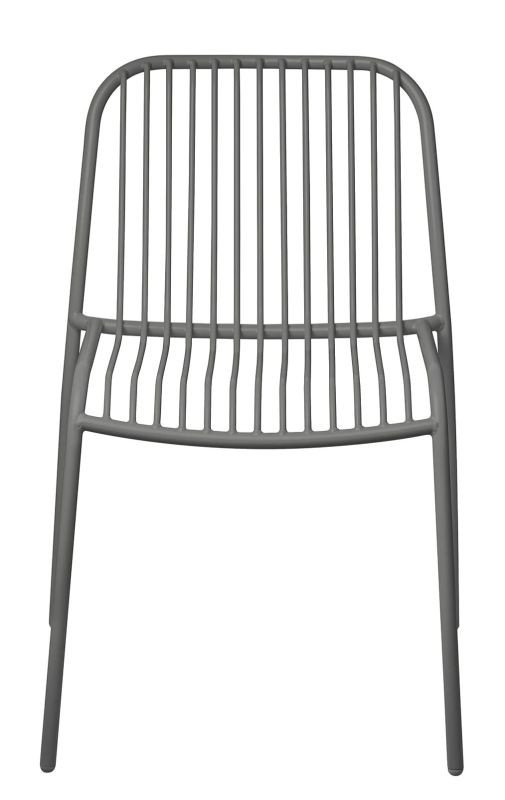 Blomus Yua Wire Chair Stuhl Outdoor, grauer Metallstuhl mit minimalistischem Design für Garten und Terrasse.