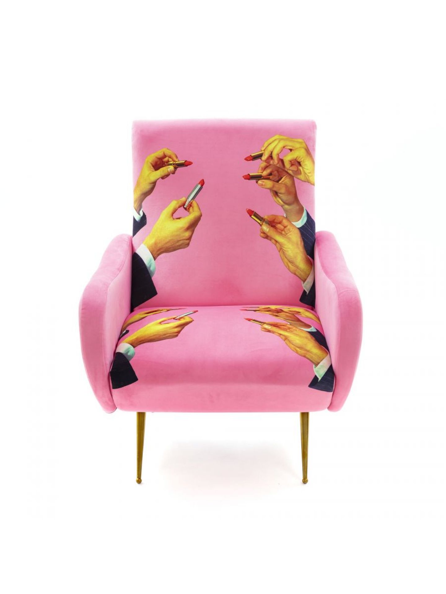 Toiletpaper Sessel Lipsticks Pink Seletti