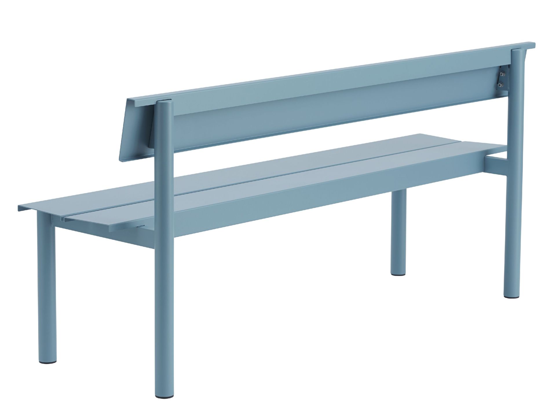 Linear Steel Bench Outdoor Bank mit Rückenlehne 170x34 cm Muuto