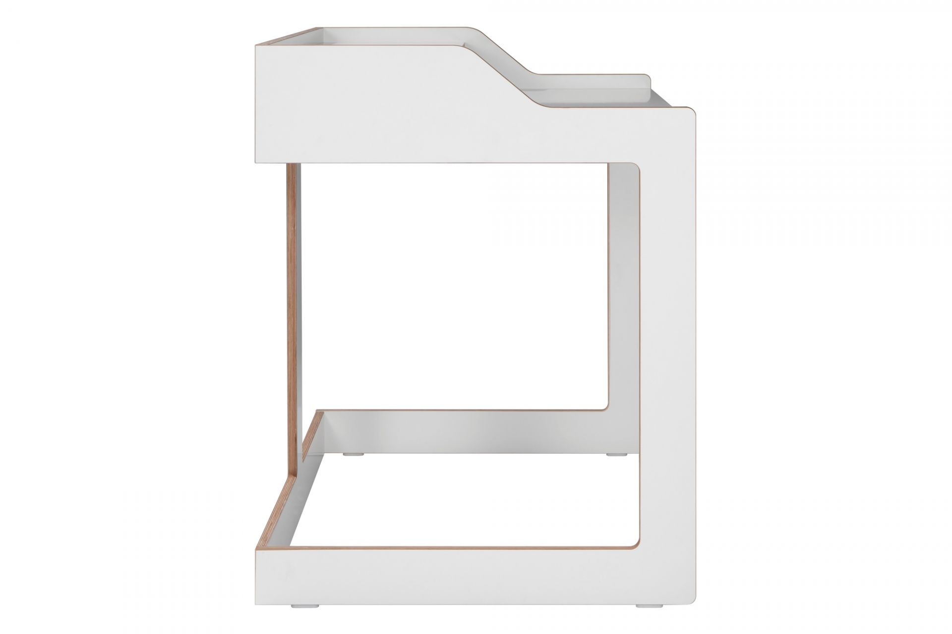 Weißer Plane Sekretär von Müller Möbelwerkstätten, minimalistisches Design für modernes Wohnen und Arbeiten.