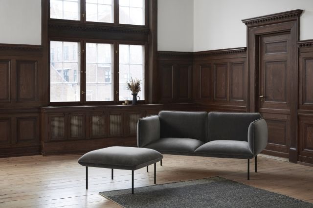 Nahaufnahme des Rombo Rug Teppichs in Mossgrün, ein moderner Teppich für Wohnzimmer und Schlafzimmer.