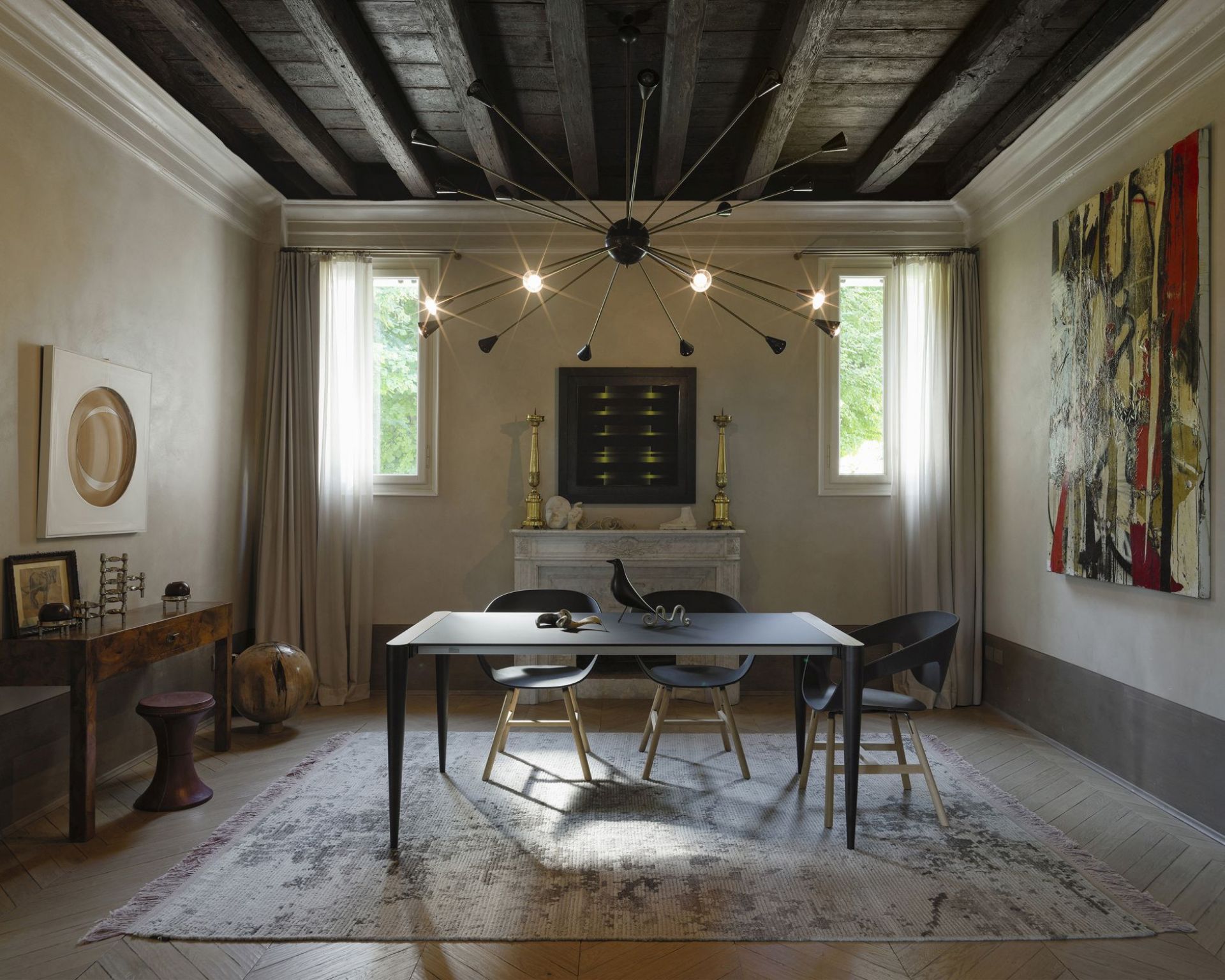 Vad Wood Stuhl 2er-Set walnussfarben / sand Casamania Horm