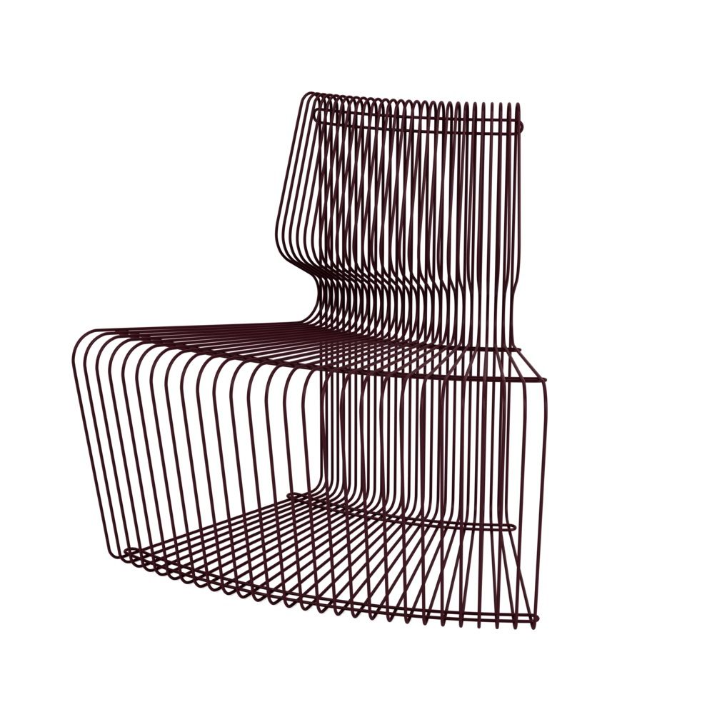 Pantonova System Sitzmodul: Drahtstuhl, Designstuhl aus Metall, modernes Sitzmöbel für Wohnzimmer und Büro.
