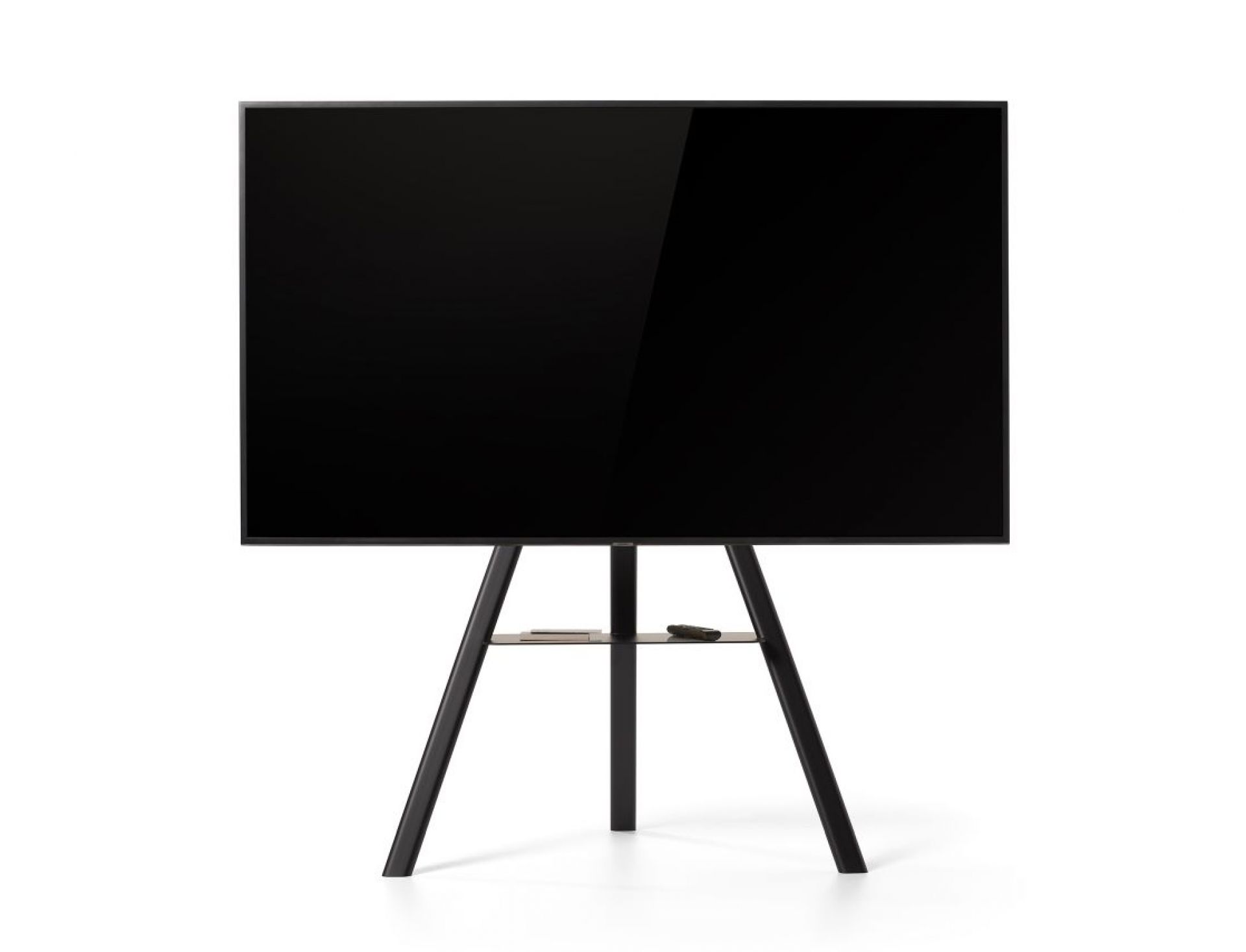 Cartesio Multimediaständer von Opinion Ciatti in Schwarz. Moderner TV-Ständer mit Ablageflächen für Mediengeräte.