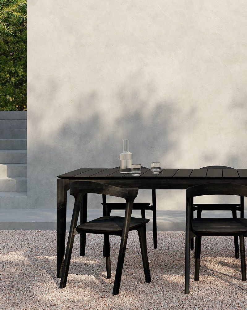 Bok Outdoor Stuhl Teak Schwarz lackiert Ethnicraft