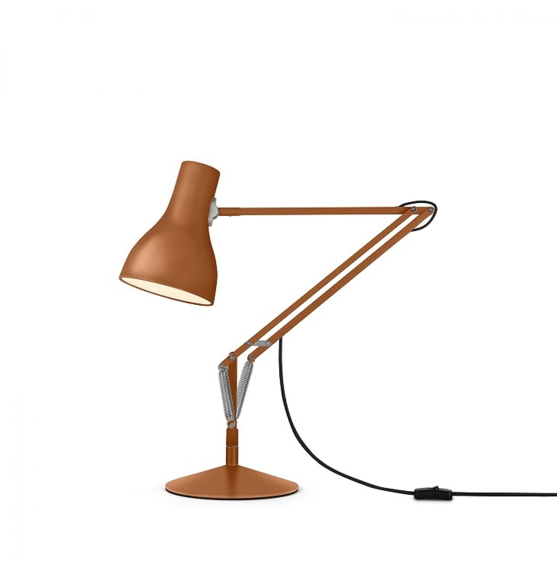 Anglepoise Type 75 Schreibtischlampe Margaret Howell Edition Sienna, moderne Tischleuchte in Braun.