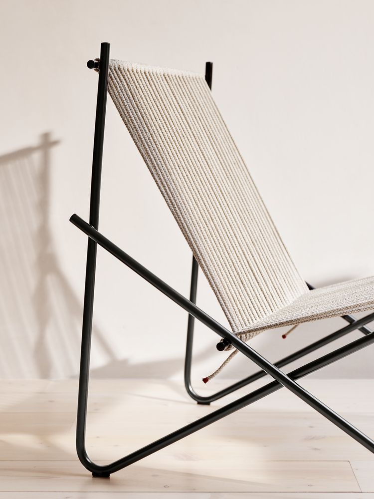 PK4 Lounge Chair Edelstahl - Schwarz Fritz Hansen