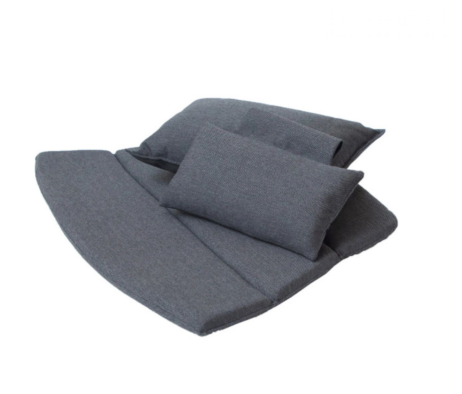 Breeze Kissensatz für Cane-Line Highbacksessel: Sitzkissen und Rückenkissen in Schwarz für Gartenmöbel.