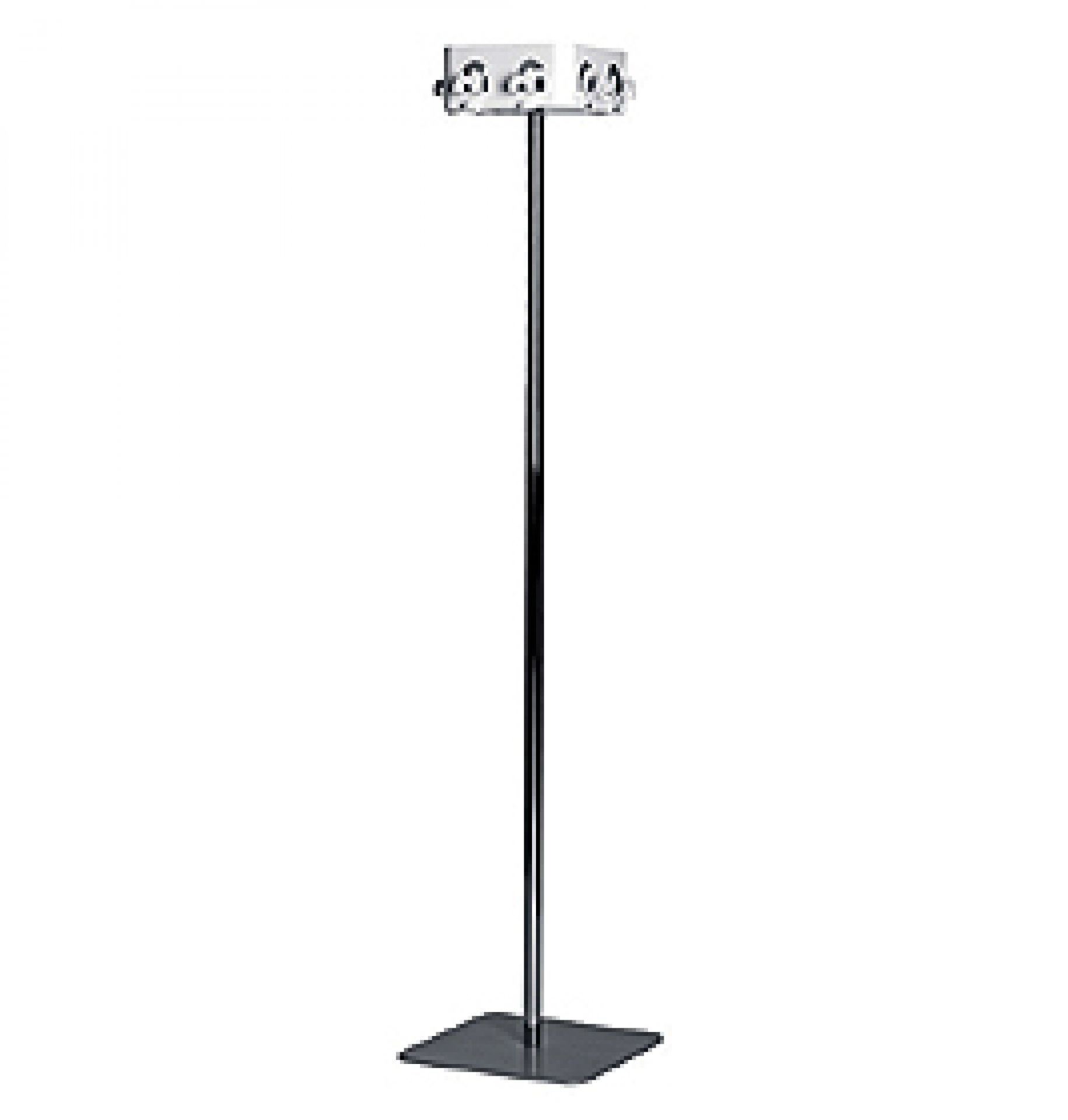 Moderner, freistehender Garderobenständer "Flow Square" von Cascando mit quadratischem Fuß und Haken für Jacken.