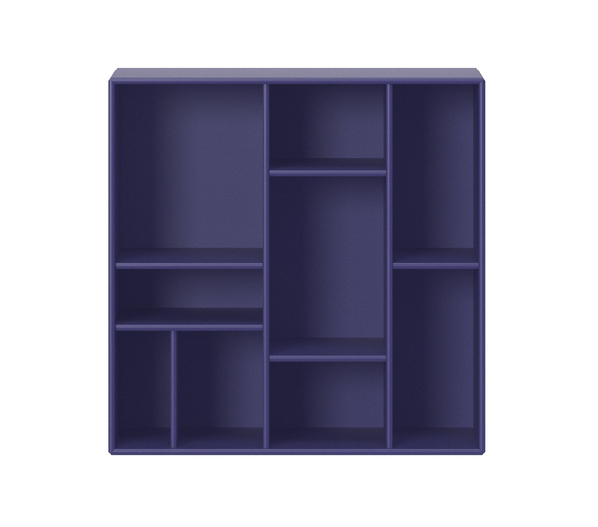 Compile Wandregal in Lila: Modernes Regal mit Fächern für Bücher, Deko und mehr.