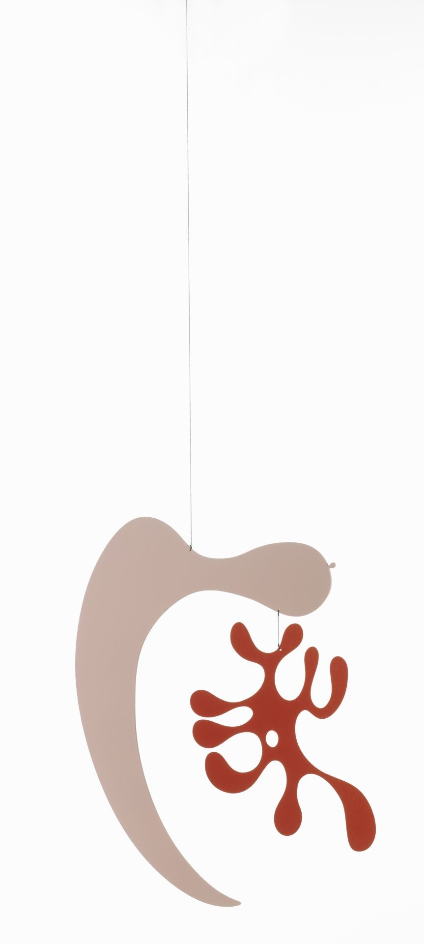 Plywood Mobile von Vitra, Bi-Colour, LIMITED EDITION. Hängendes Deko-Objekt in Beige und Rot.