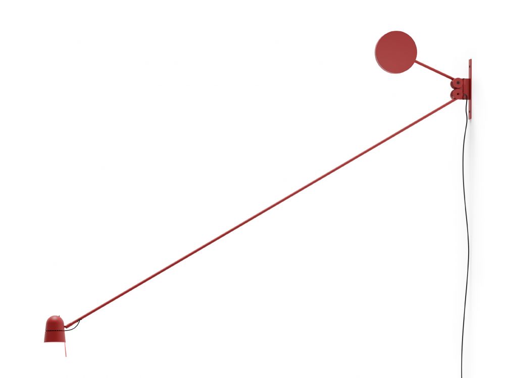 D73N Counterbalance Wandleuchte rot Luceplan