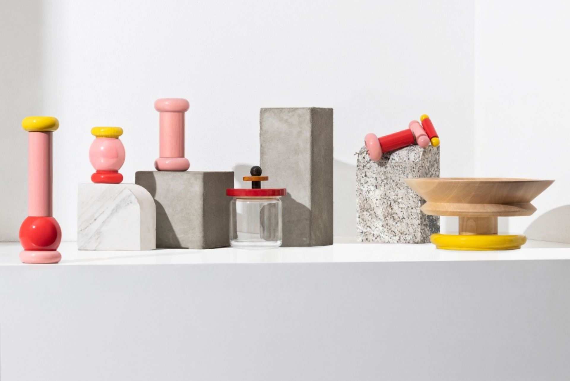 Küchendose ES16/75 H 17 cm Alessi  Gelb, Schwarz und Weiß EINZELSTÜCK