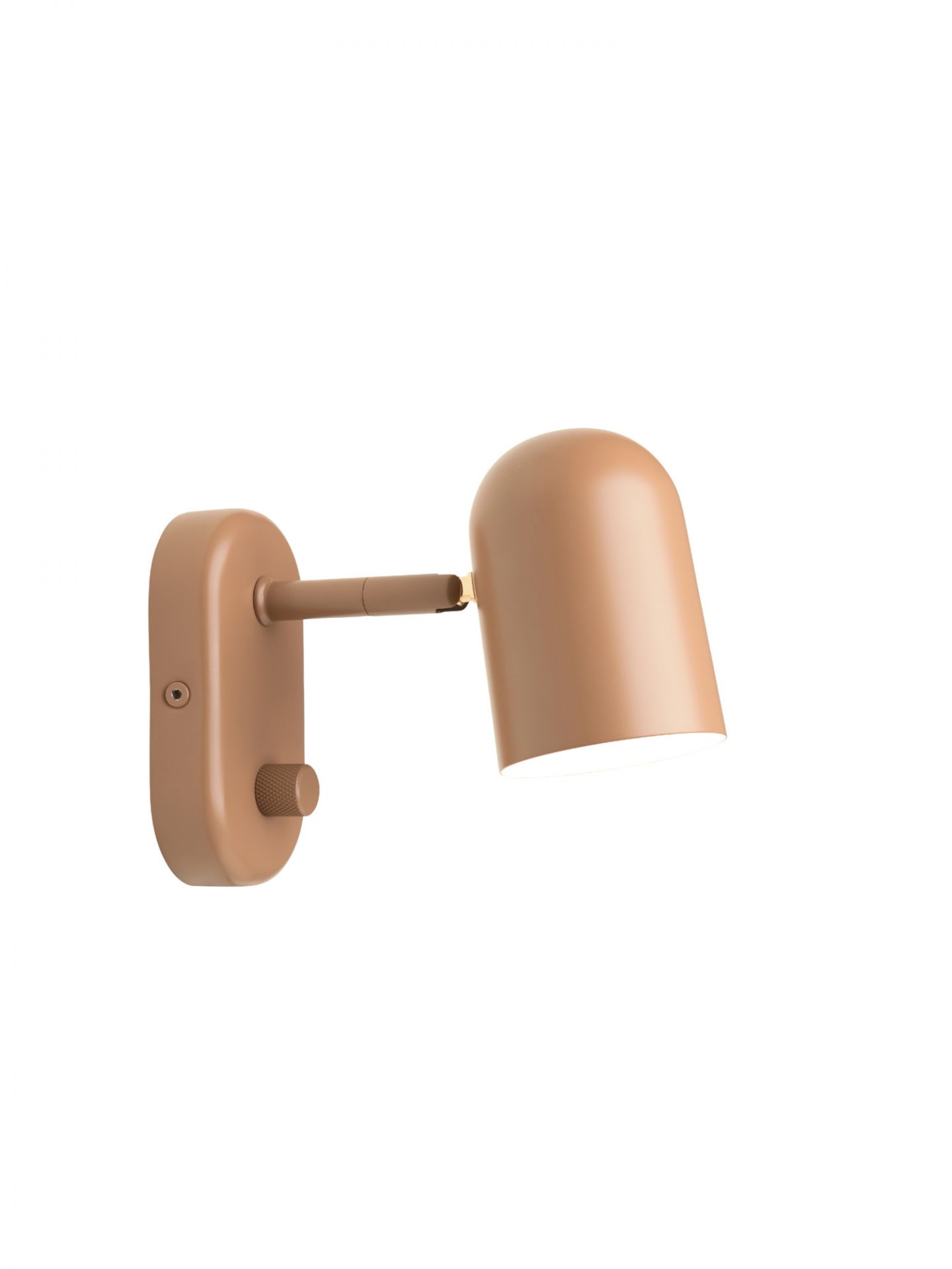Nahaufnahme der Buddy Wall Wandleuchte in warm beige von Northern. Moderne Wandlampe.