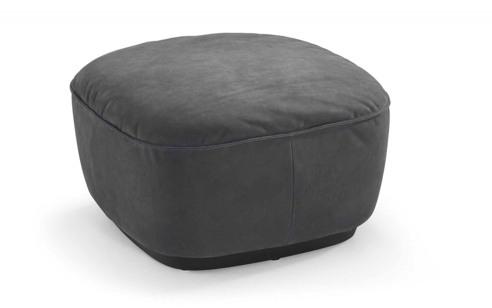 Grauer Ishino Hocker von Walter Knoll, gepolstert und modern für Wohnzimmer und Lounge.