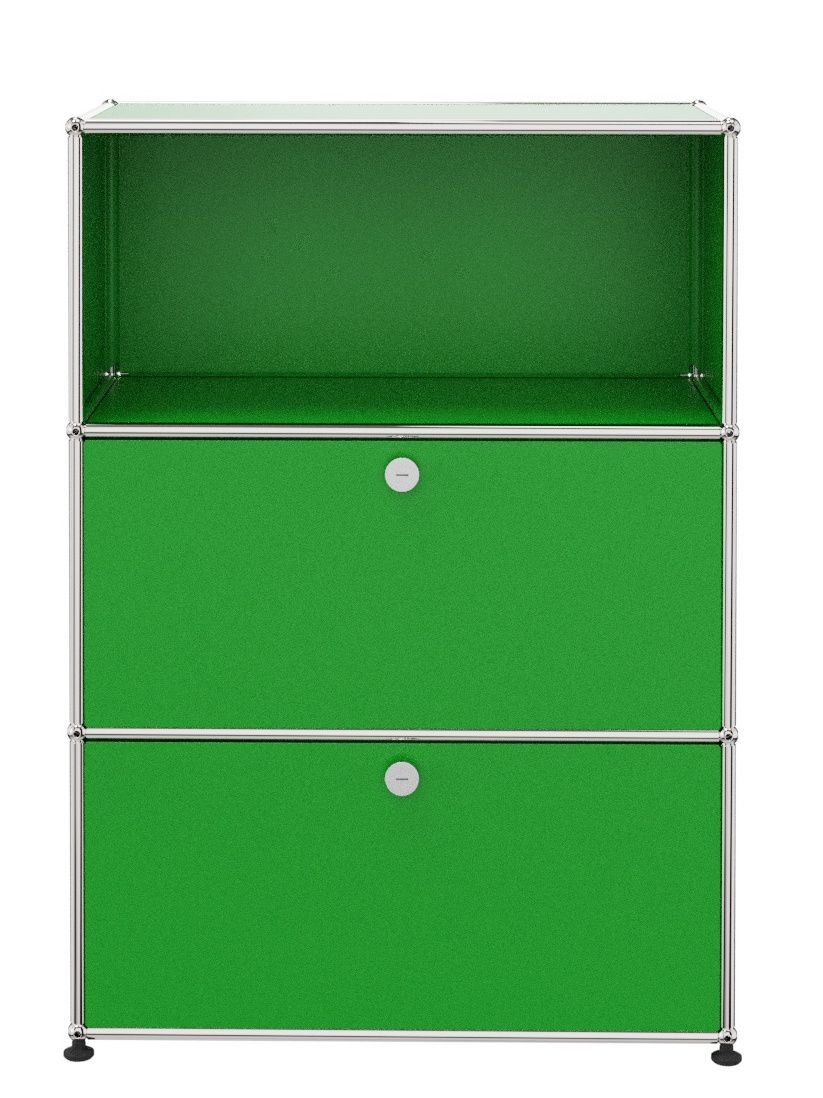 USM Haller Highboard mit 2 Klappen und 1 Fach offen-grün
