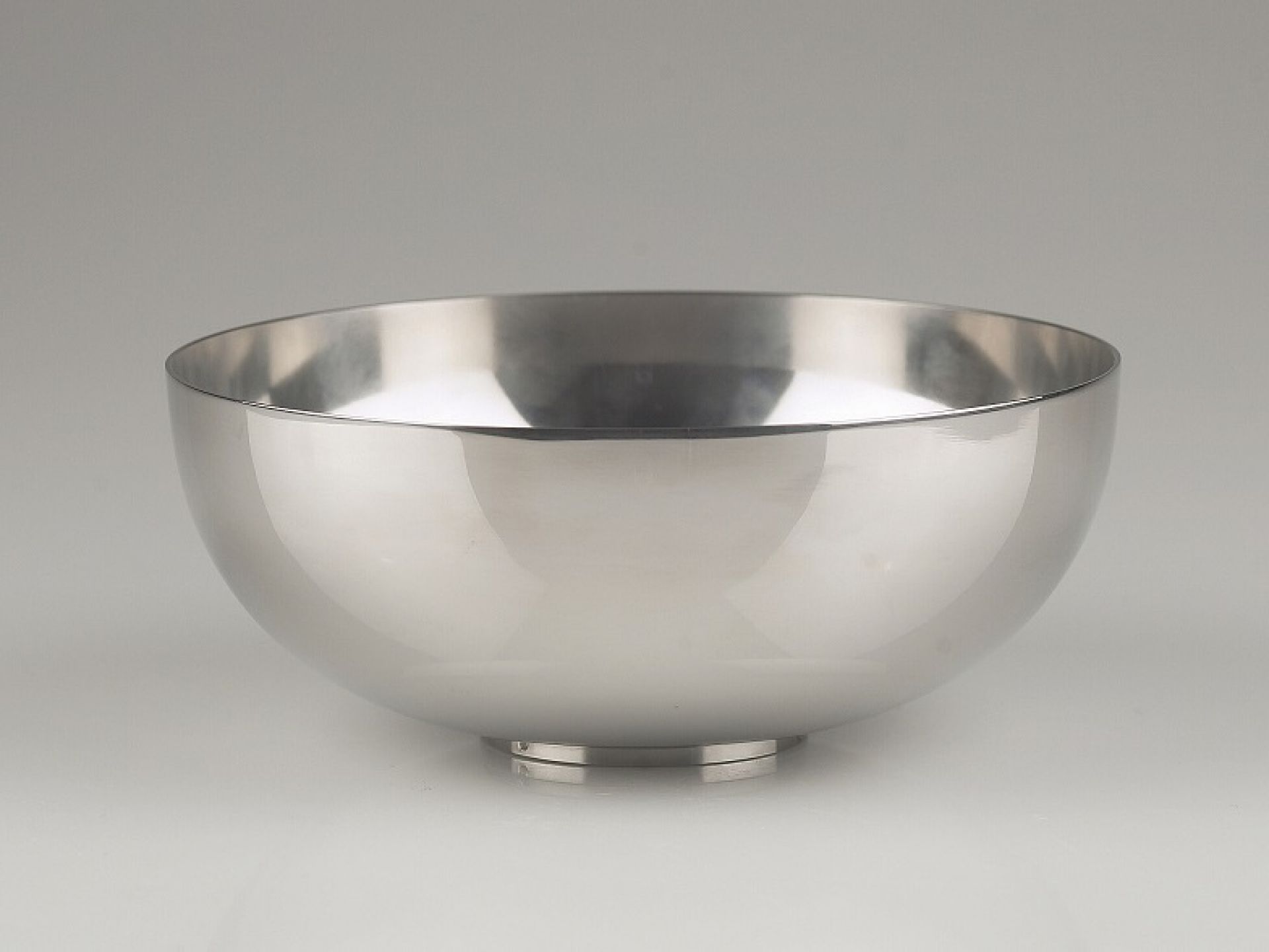 Silberne Piet Hein Bowl Schale, moderne Design Schüssel für Obst, Salate und Dekoration.