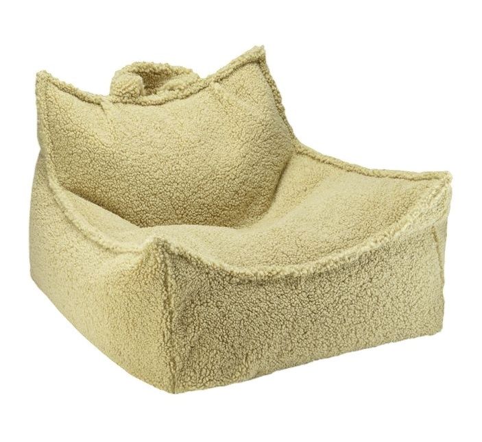 Kindersitzsack Sessel Teddystoff Matcha Wigiwama