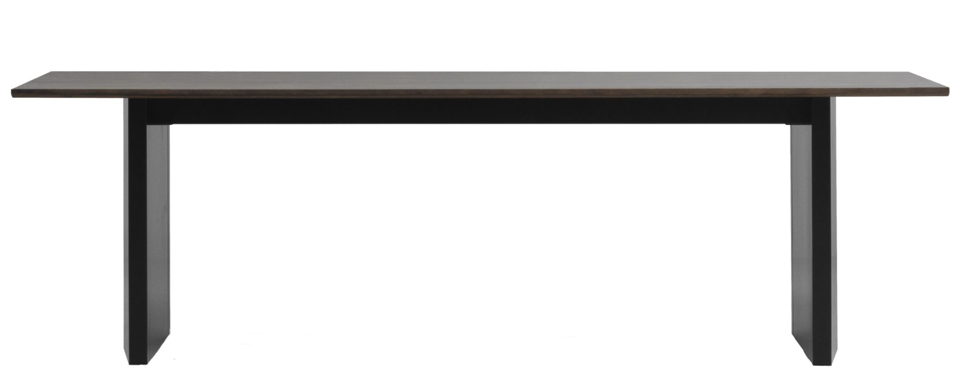 Normann Copenhagen Esstisch, Panel Tisch mit dunkler Tischplatte und schwarzen Beinen, 250x90 cm.