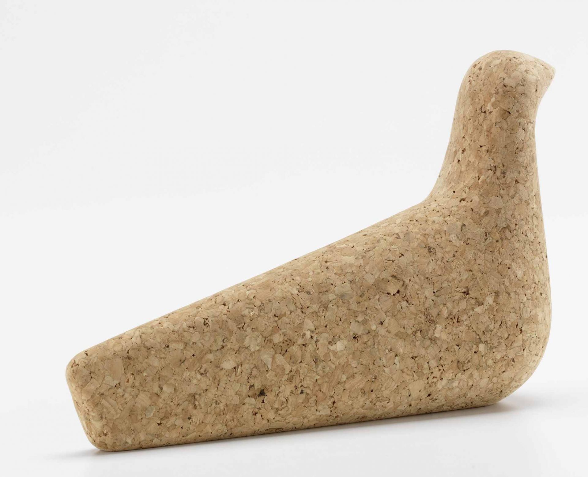 L'Oiseau Vitra Friedenstaube aus Kork, Design-Objekt für Wohnaccessoires und Dekoration. Vogel Figur.