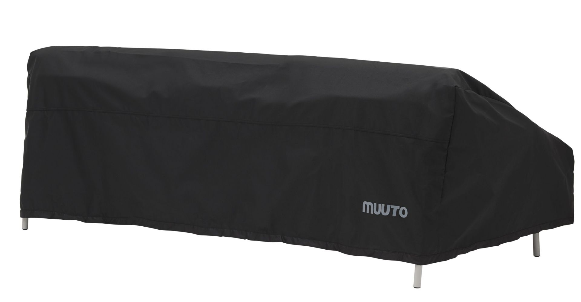 Schwarze Muuto Abdeckhaube für Settle 3-Sitzer Outdoor Sofa, schützt vor Wind und Wetter.