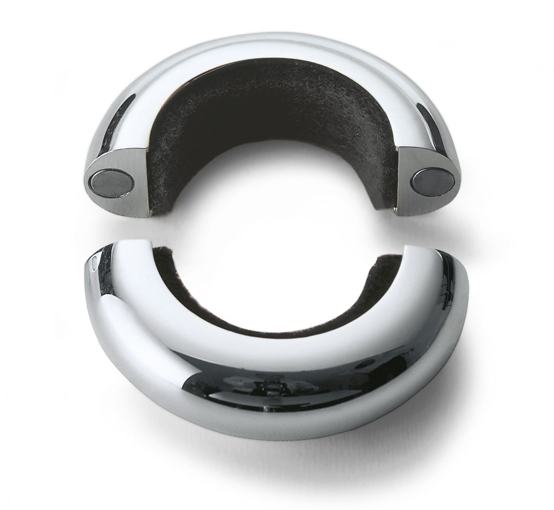 Luca Weinset: Dreiteiliger, magnetischer Flaschenöffner und Weinkühler aus poliertem Edelstahl.