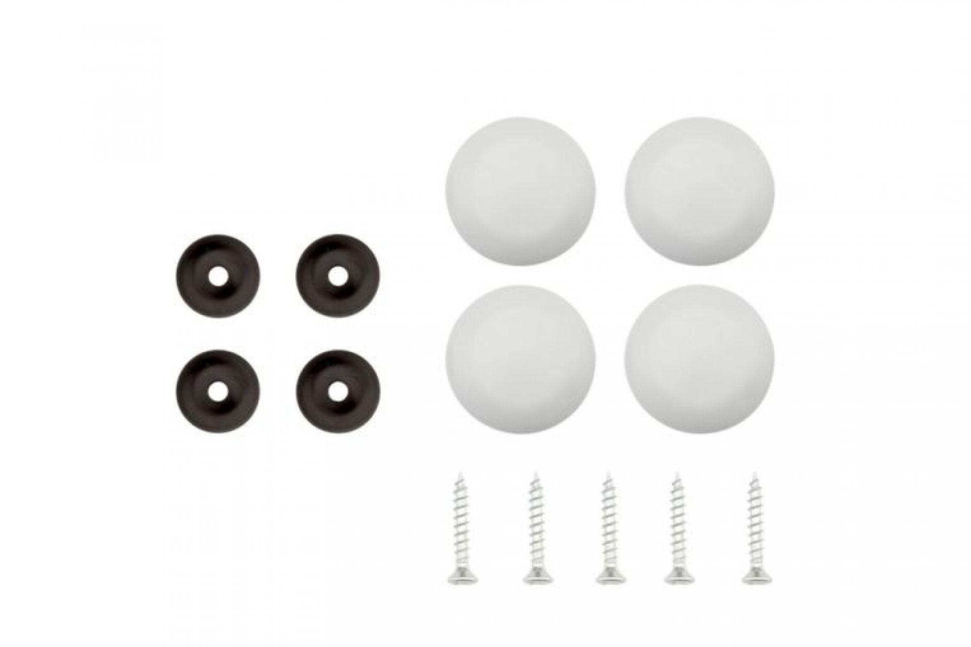 Bild von Gleitern, Unterlegscheiben und Schrauben für Thonet Holzstühle, Stuhlgleiter zum Schrauben.