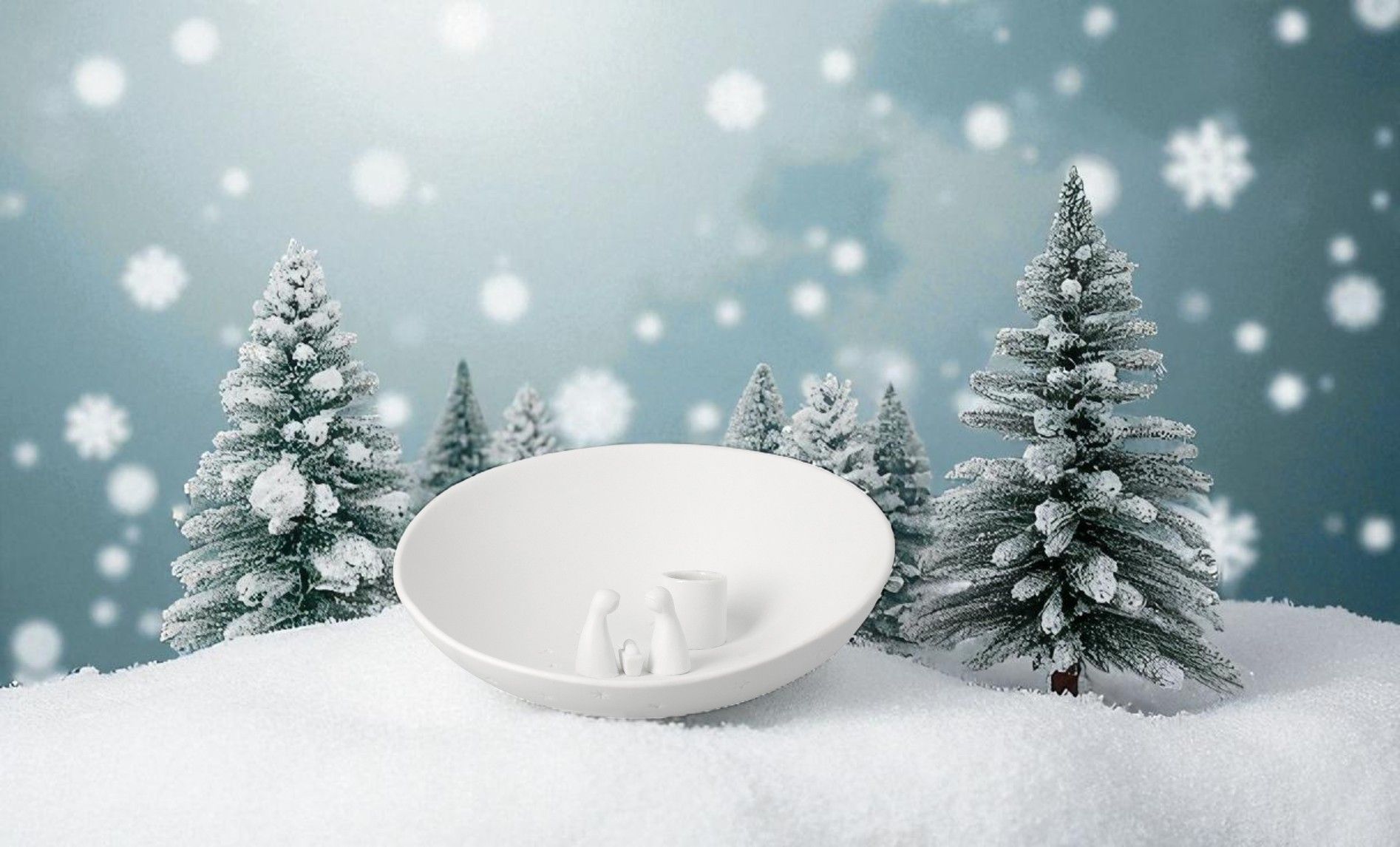 Kerzenschale Krippe groß Räder