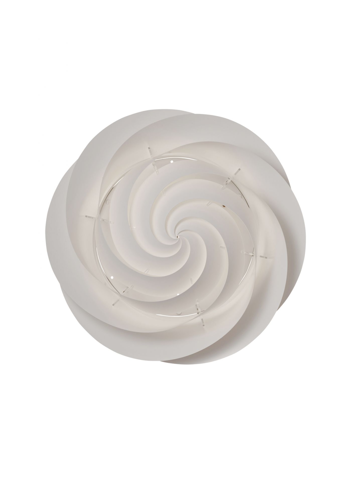 Weiße Swirl Deckenleuchte von Le Klint, Medium, spiralförmiges Design für Wand- und Deckenmontage.