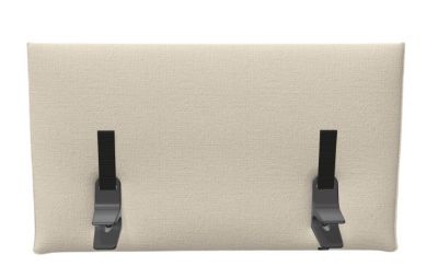 Beige Vitra Anagram Panel, 110 cm breit, mit zwei schwarzen Halterungen zur Befestigung.