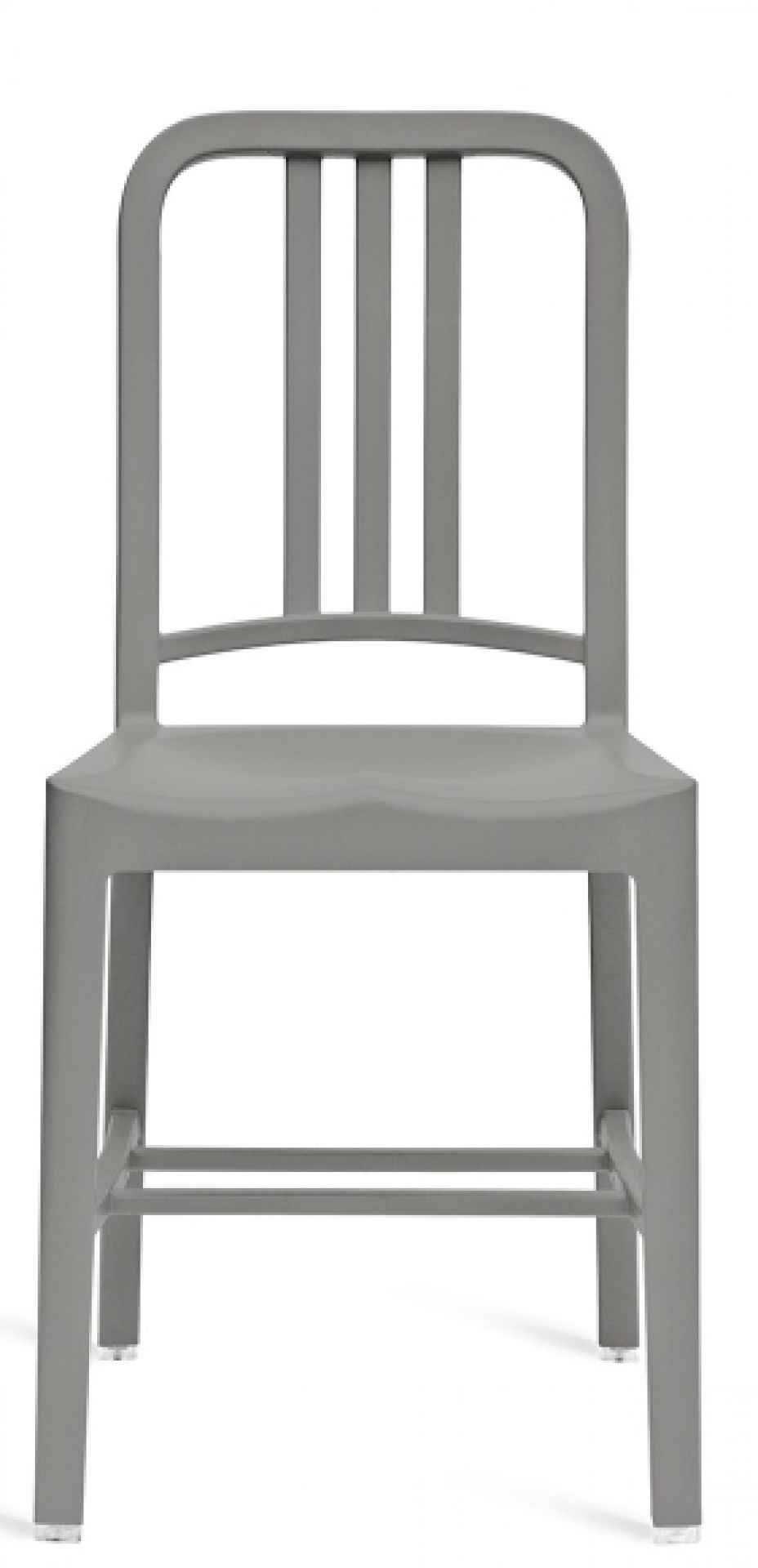 Grauer 111 Navy Chair Stuhl von Emeco, minimalistisches Design für Esszimmer und Wohnbereich.