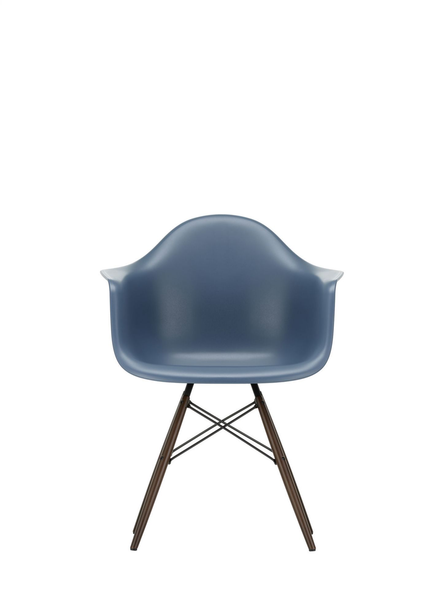 Eames Plastic Arm Chair DAW Stuhl Vitra Ahorn dunkel - Granitgrau