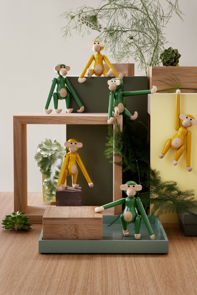 Affe Mini farbig Kay Bojesen Vintage Grün