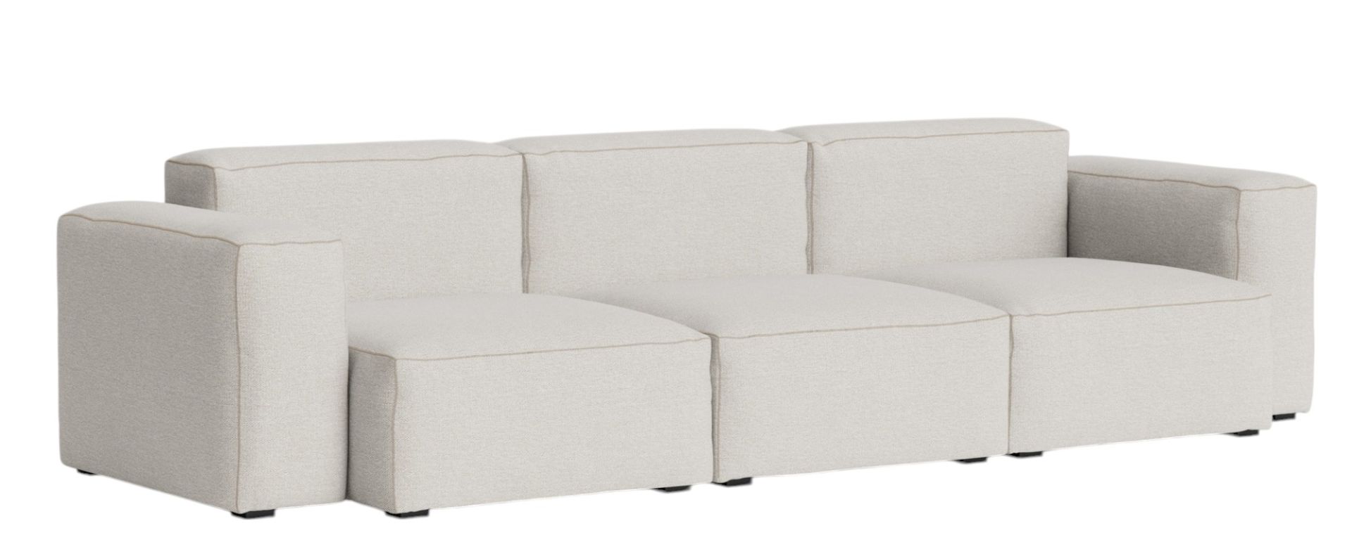 Heller Mags Soft Sofa 3-Sitzer mit niedrigen Armlehnen, modernes Design für Wohnzimmer und Lounge.
