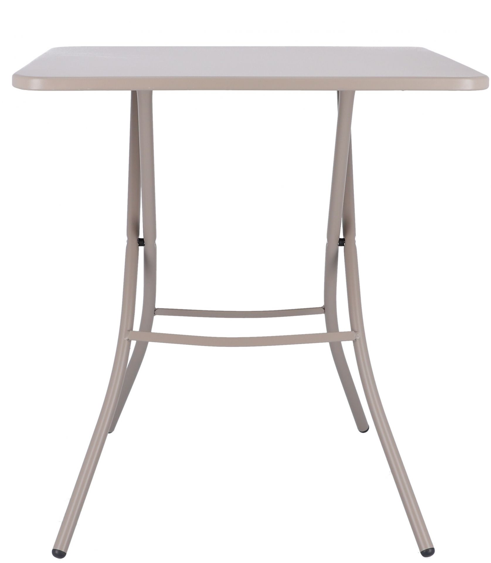 Fiam Klapptisch Sirio in Taupe von Jan Kurtz, ideal für Outdoor-Bereiche. Quadratischer Gartentisch.