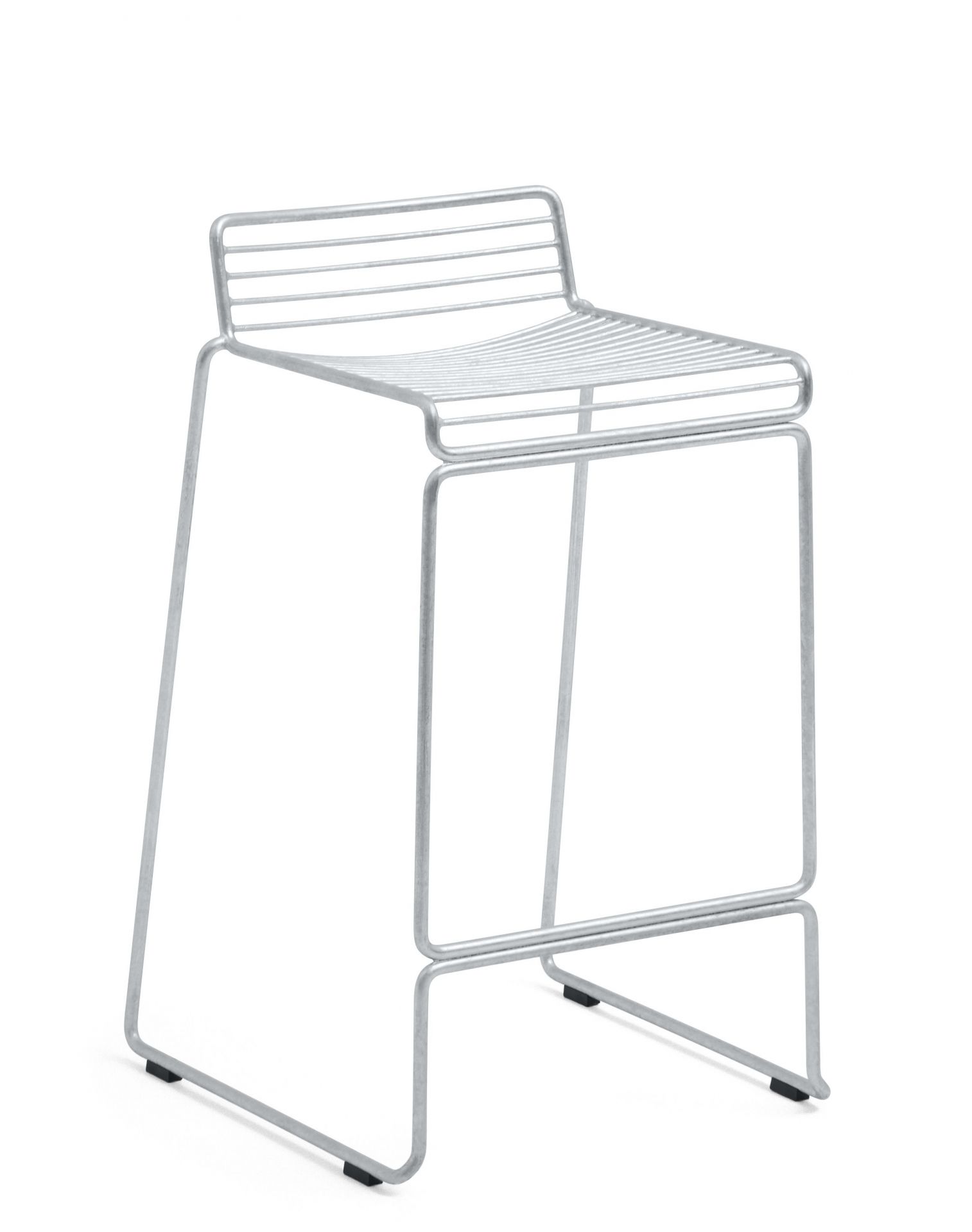 Feuerverzinkter Hee Bar Stool Barhocker von Hay, H65 cm, aus Stahlrohr, minimalistisches Design.