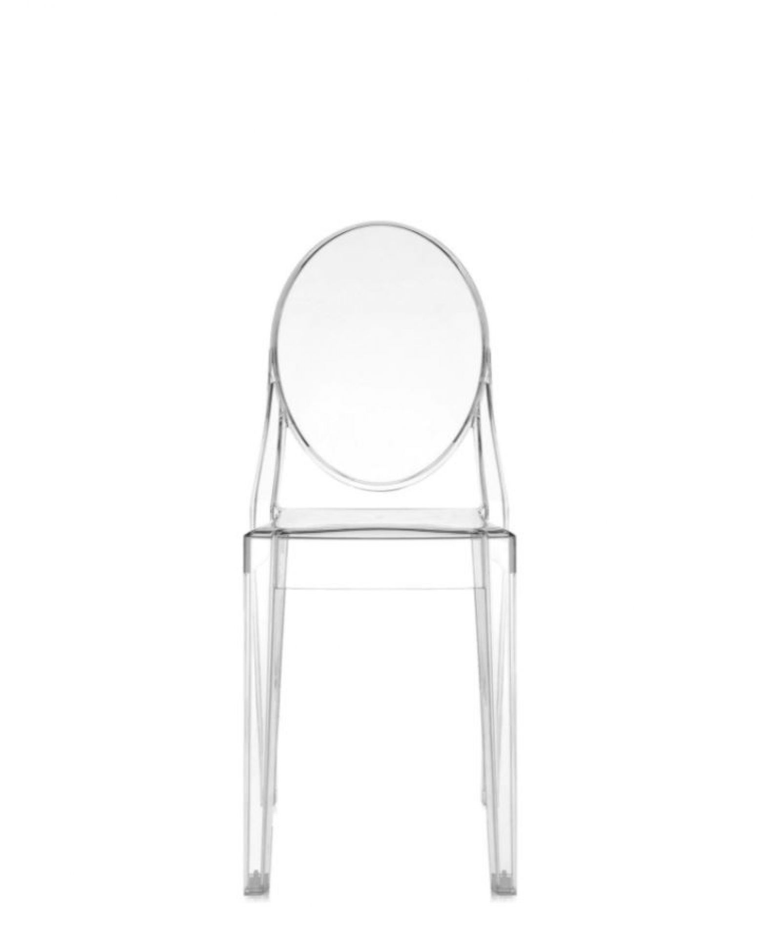 Victoria Ghost Stuhl von Kartell, transparent, glasklar, Designstuhl für Esszimmer und Wohnbereich.