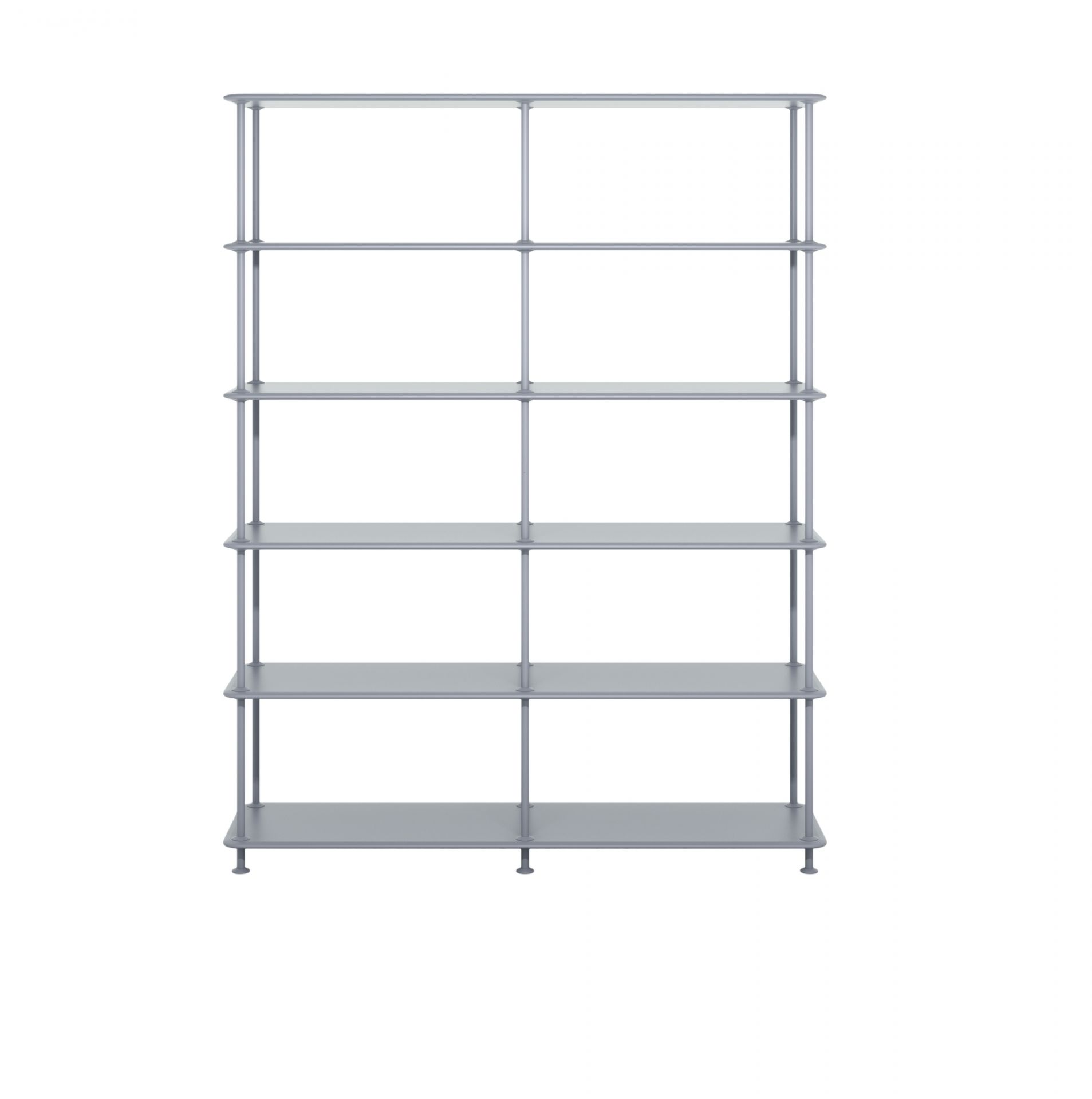 Montana Free Regal in Fjord: Freistehendes, modulares Regalsystem mit sechs Fächern.