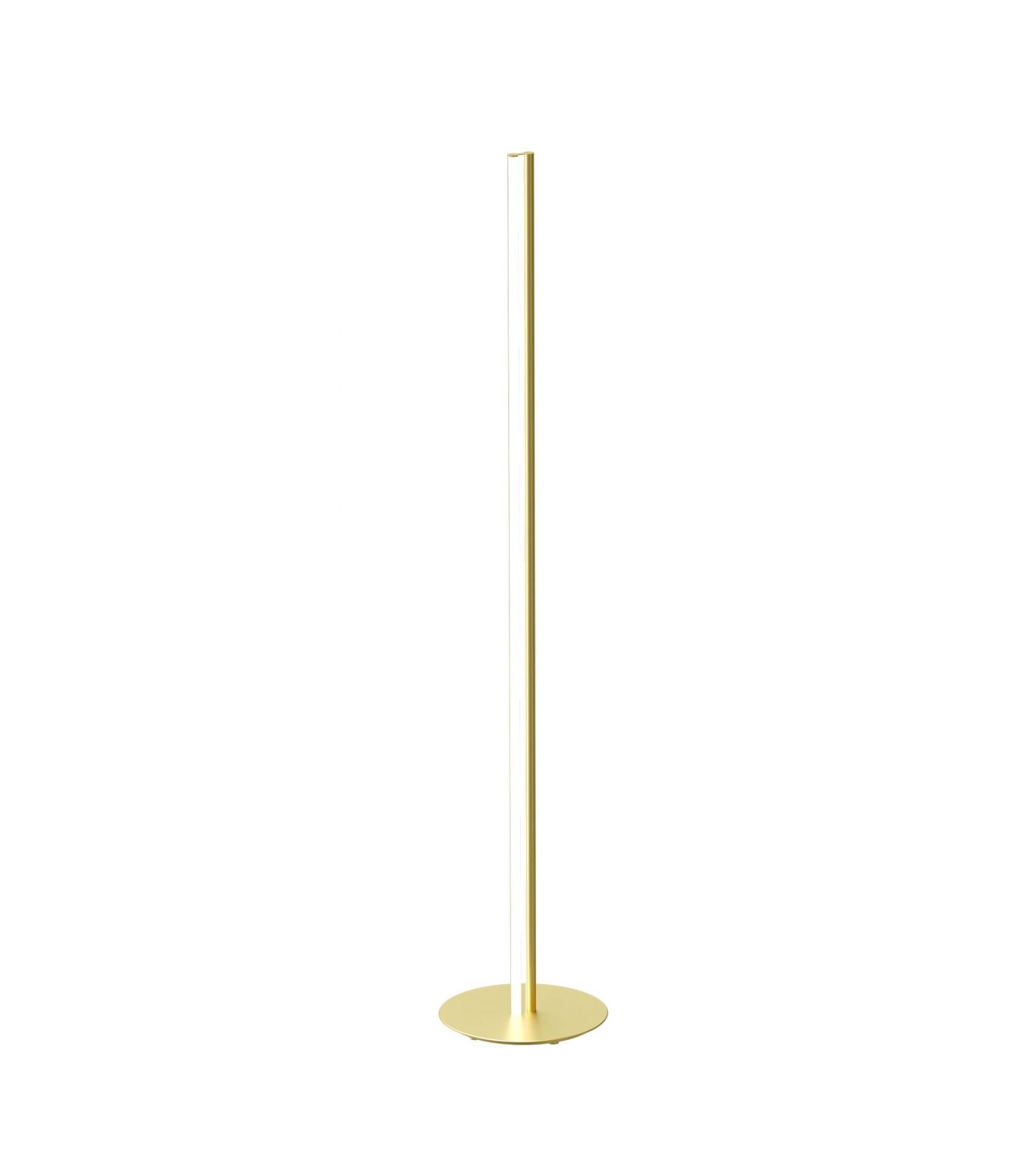 Goldene Coordinates LED Stehleuchte von Flos: Moderne, minimalistische Bodenleuchte für Wohnzimmer und Büro.