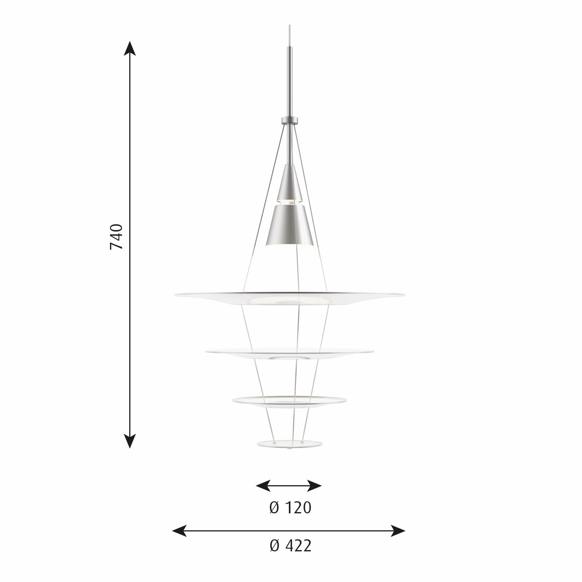 Enigma 425/545 Pendelleuchte Louis Poulsen